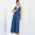 Anthropologie Pants & Jumpsuits | Anthropologie Denim Halter Jumpsuit Nwt Xs | Color: Blue | Size: Xs