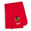 Infant Red Chicago Blackhawks Personalized Blanket