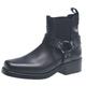 Gringos Mens Harley Leather Pull On Western Harness Cowboy Biker Boots Black Size 6 UK