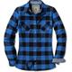 CQR Women's Plaid Flannel Shirt Long Sleeve, All-Cotton Soft Brushed Casual Button Down Shirts, Flannel Plaid Shirts Classic Blue, XXL