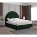 Mercer41 Harley-Jay Boucle Platform Bed Wood & /Upholstered/Polyester in Green | 56 H x 80.5 W x 86.5 D in | Wayfair