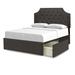 Republic Design House Tufted Low Profile Storage Platform Bed Upholstered/Metal/Polyester in Gray/White | 60 H x 62 W x 83 D in | Wayfair
