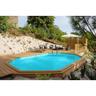 Piscine bois safran 6,37m x 4,12m x h: 1,33m