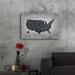 Trinx Riveting USA Map by James Wiens - Unframed Painting Plastic/Acrylic in White | 24 H x 36 W x 0.2 D in | Wayfair