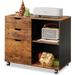 Latitude Run® Hoor 3-Drawer Mobile Vertical Filing Cabinet Wood in Brown | 23.6 H x 31.5 W x 15.7 D in | Wayfair 3A47160C24874372A0445FB2AC0AC28D