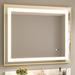 Everly Quinn Patress LED Lighted Rectangular Aluminum Framed Dimmable Wall Bathroom Vanity Mirror Metal in Yellow | 48 H x 40 W x 1.6 D in | Wayfair