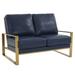 Everly Quinn Gratiano 53.1" Faux Leather Square Arm Sofa Faux Leather | 35.4 H x 53.1 W x 34.8 D in | Wayfair 4AD8D316BA45450CB6921AD603FC7808