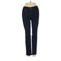 Ann Taylor LOFT Jeans - Mid/Reg Rise Skinny Leg Denim: Blue Bottoms - Women's Size 24 - Dark Wash