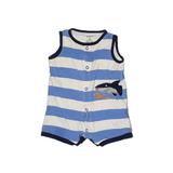 Carter's Short Sleeve Outfit: Blue Color Block Bottoms - Kids Boy's Size 6