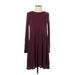 BCBGMAXAZRIA Casual Dress - A-Line: Burgundy Solid Dresses - Women's Size X-Small