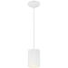 Access Lighting 29000-MWH-C 4.75 in. Pilson Small Ceiling Light Pendant with Black Cord Matte White