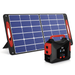 MOX Portable Power Station and Foldable Portable Solar Set of 2 Camping Solar Generator with LED Light & USB Charger