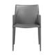 Fauteuil cuir gris avec accoudoirs