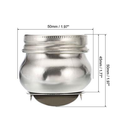 Palette Cups Paint Pot Container Cup with Lid and Clip, Silver