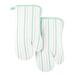 Martha Stewart Daisy Stripe Oven Mitt Set 2-Pack - 7"x13"