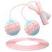 Ueasy Jump Rope 2 in 1 Adjustable Rope Skipping with Massage Ball Indoor Beach Body Bod Speed Rope Suitable for Fitness Weight Loss Workouts Boxing Women Men Kids
