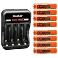 Kastar 8-Pack Battery and CMH4 Smart USB Charger Compatible with Panasonic KX-TG9332 KX-TG9332S KX-TG9332T KX-TG9333 KX-TG9333PK KX-TG9333T KX-TG9334 KX-TG9334PK KX-TG9334T KX-TG9341 KX-TG9341T