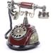 Miumaeov Antique Telephone Old Fashion Landline Telephone Rotary Corded Retro Phone Hanging Handset Ceramic Antique Style Wired Home Hotel Office Telephone Decorative System