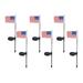 Wovilon American Flag Shape Insert Land Type Solar Lights Decorative Garden Lanterns Landscape With Warm White Led Outdoor Lighting For Landscape Yard Pathway And Patio