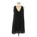 Forever 21 Casual Dress - Shift Plunge Sleeveless: Black Print Dresses - Women's Size Medium