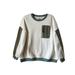 Madewell Tops | Madewell Mwl Betterfleece Colorblock Zip Hoodie Sweatshirt Size M | Color: Cream/Green | Size: M