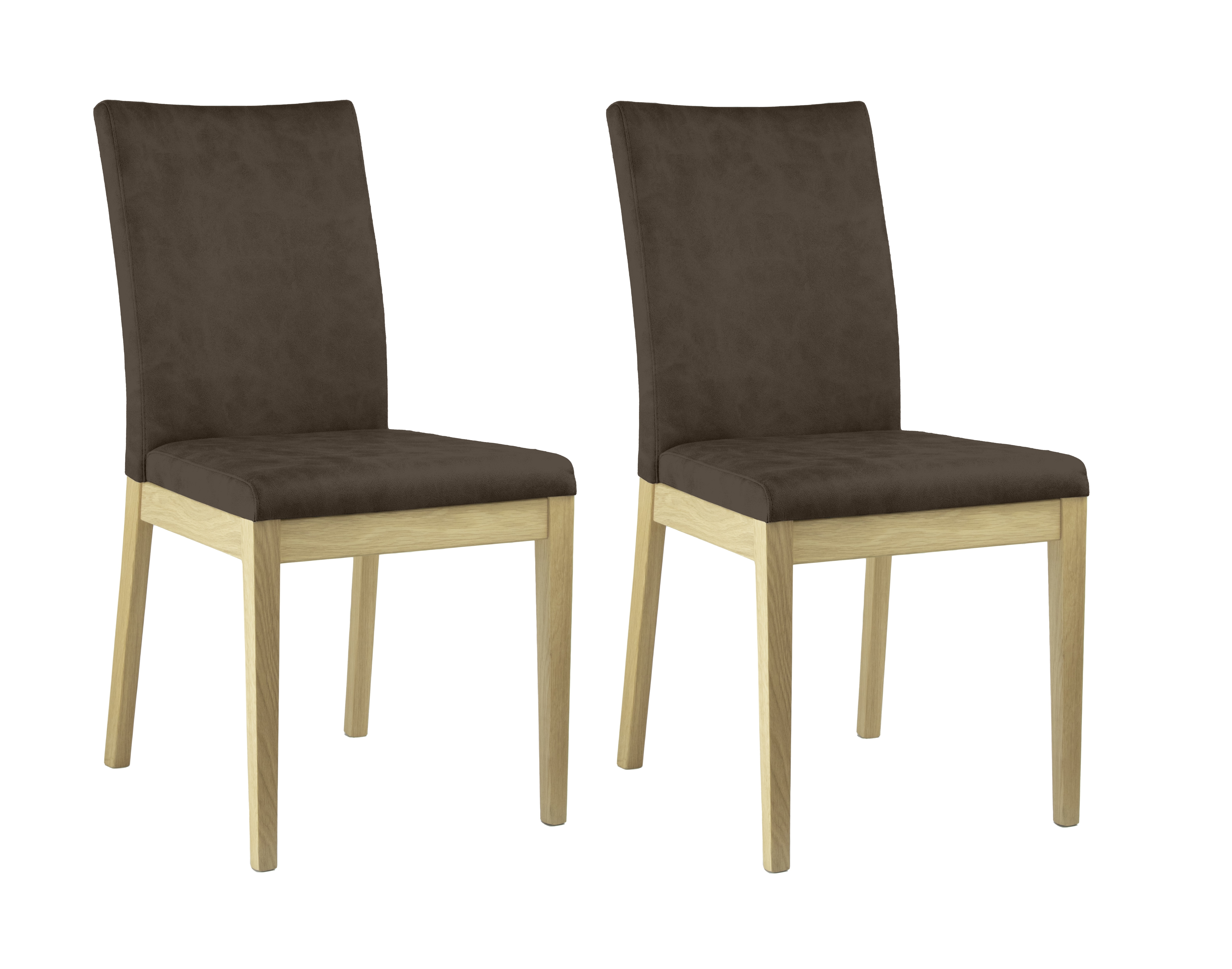 4-Fußstuhl HOME AFFAIRE "Dendres", braun, B:46cm H:94cm T:60cm, Polyester, Stühle, Sitz und Ruecken gepolstert Image