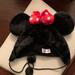 Disney Accessories | Disney Parks Minnie Mouse Plush Hoodie Style Hat W/Ears & Polka Dot Bow Rare. | Color: Black/Red | Size: One Size