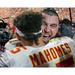 Travis Kelce & Patrick Mahomes Kansas City Chiefs Unsigned Super Bowl LVII Champions Celebration Photograph