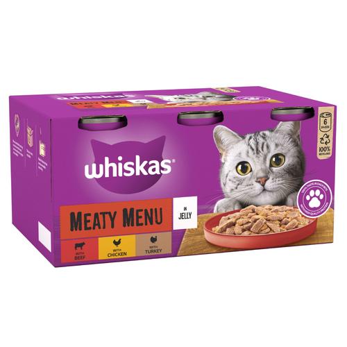 24x400g Meaty Menu in Jelly Whiskas 1+ Wet Cat Food