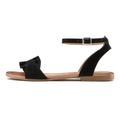 Sandale LASCANA Gr. 35, schwarz Damen Schuhe Strandaccessoires Sandalette, Sommerschuh aus hochwertigem Leder mit kleinen Rüschen Bestseller