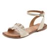 Sandale LASCANA "Sommerschuh", Damen, Gr. 41, beige, Obermaterial: 100% Ziegenleder. Futter: 100% Schweinsleder. Decksohle: 100% Rindsleder. Laufsohle: 100% Synthetik, unifarben, modisch, Schuhe Riemchensandale, Sandalette, Sommerschuh aus...