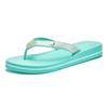 Badezehentrenner VENICE BEACH, Damen, Gr. 37, blau (mint), Obermaterial: 100% Textilmaterial. Futter: 100% Textilmaterial. Decksohle: 100% Synthetik. Laufsohle: 100% Synthetik, Glitzer, unifarben, casual, Schuhe, Sandale, Pantolette, Badeschuh...
