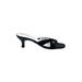 Donald J Pliner Mule/Clog: Clogs Kitten Heel Casual Black Print Shoes - Women's Size 7 1/2 - Open Toe