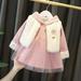 Tejiojio Girls and Toddlers Soft Cotton Clearance Toddler Baby Kids Girl Thick Warm Hooded Coat Princess Dress Set Outfits Clothes