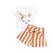 KI-8jcuD Cute Spring Clothes For Kids Toddler Girls Easter Bunny Print Top Short Sleeve Striped Shorts 2 Piece Suit Outfits New Baby Clothes Teens Winter Clothes For Girls Girls Outfits Size 8 Summe