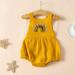 Aayomet Baby Rompers Girl Baby Unisex Baby Cotton Long-Sleeve Bodysuits Yellow 6-12 Months