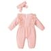 Aayomet Baby Bodysuit Girl Fall Baby Boy Girl Tie Dye Sweatshirt Romper Oversized Long Sleeve Bodysuit Jumpsuit Crewneck Pullover Tops Pink 12-18 Months