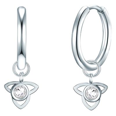 Eastside - Creolen Lotusblüte Edelstahl Preciosa in Silber 1 ct Damen Image