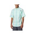 Columbia Men's PFG Super Tamiami Short Sleeve Shirt, Key West Blur Check SKU - 674643