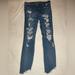 American Eagle Outfitters Jeans | American Eagle Ripped High Rise Jeggings | Color: Blue/White | Size: 14