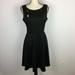 Jessica Simpson Dresses | Jessica Simpson Fit & Flare Dress Sz 6 Womans Black Ponte Knit Sleeveless Lined | Color: Black/Silver | Size: 6