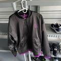 Adidas Jackets & Coats | Adidas Dame 8 Inn Bomber Black Purple Jacket Oakland Size Medium He5466 Nwt | Color: Black/Purple | Size: M