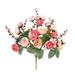 Noarlalf Flowers Bouquet 7 Bouquet Artificial 21 Decorative Consisting Roses Silk Branches Rose Home Decor Artificial Flowers 24*18*18