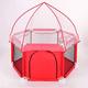 MAZY·URBAN Baby Playpen, Kids Safety Play Center, Yard Home Indoor Outdoor Pen Play Pen Children Activity, Playpen for Baby and Toddlers with Mosquito Net-Coffee Color_Fence/Red/Fence + Mosquito Net