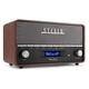 Audizio Corno Retro Portable DAB+ Digital Radio Stereo Speaker with Bluetooth, FM Tuner, Wake-Up Alarm - Grey