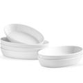 UIBFCWN Ceramic Au Gratin Dishes, 7.5''x4.5'' Oval Baking Dish Oven Safe, Single Serving Casserole Dishes, Small Individual Gratin Dishes Set for Lasagna & Cobblers, 11.5oz, Set of 6