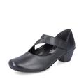 Rieker Women Court Shoes 41793, Ladies Slingback Court Shoes,Slingback,Ankle Strap,Leather,Comfortable,Black (Schwarz / 02),38 EU / 5 UK