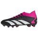 adidas Accuracy.3 Multi-Ground Boots Soccer Shoes, Core Black/Cloud White/Shock Pink, 7 UK