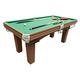 Riley Traditional 6ft Snooker Table - Supplied with Spots & Stripes for American Pool as well as Snooker Balls - Oak Finish, Green Cloth - Independent Leg Levellers