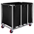 Commercial laundry cart with wheels,400L industrial laundry cart on wheels,rolling laundry hamper on wheels heavy duty with Steel Frame and Oxford Cloth,440Lbs Load